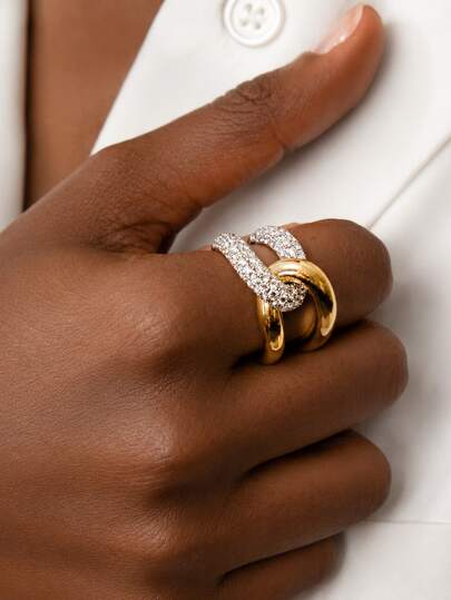 Elegant Fashion 925 Sterling Silver Braided Ring, Suitable For Sophisticated Women
