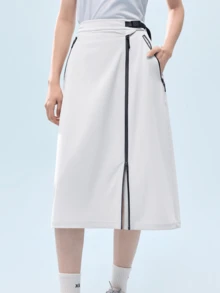 CAMEL CROWN Women's Summer Skirt Pants High Waist Slimming Sun Protection Cooling Quick-Drying Breathable Casual Shorts - Glacier Gray - View 1