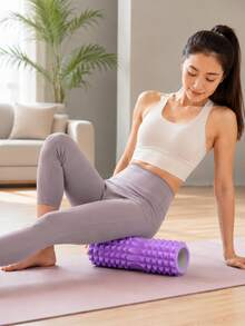 Foam Yoga Massage Roller: Promotes Muscle Relaxation And Enhances Flexibility | Textured Surface Design For Deep Tissue Massage | Suitable For Yoga, Pilates And Various Fitness Activities | Yoga Accessories & Supplies | Textured Roller - Multicolor - View 15