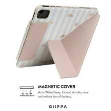 GIIPPA 1pc Shell & Starfish Print Light Striped Y-Fold Magnetic Clasp Tablet Protective Case, PU Leather Shell With Hard Acrylic Anti-Bend Backplate, No Pen Slot, Multi-Angle Support, Auto Sleep/Wake, Shockproof Protective Cover With Soft Microfiber Lining, Minimalist Summer Aesthetic Lightweight Design, Suitable For School, Office And Daily Use, Summer, Case, 11 A16 Case, Cover - Multicolor - View 7