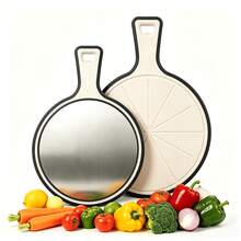 Stainless Steel Cutting Board - Double-Sided Heavy Duty Chopping Board, Rounded Edges And Non-Slip Base Design, Large Stainless Steel Kitchen Cutting Board Suitable For Home And Restaurant, Dishwasher , Hygienic And Easy To Clean, Durable And Stable For Meat, Vegetables, Cheese Slicing - Ideal Choice For Chefs And Home Cooking, Used For Food And Meat Cutting - Multicolor - View 8