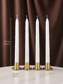 2pcs/4pcs Pearl Taper Candles, Long Stem Candles, Wedding Table Centerpiece Decor, European Romantic Dinner Candles, Decorative Soy Wax Candles, Home Decor, Party Table Decoration, Anniversary Dinner, Holiday Dining Decor - Multiple Styles - View 18