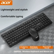 Acer Kombo Keyboard dan Mouse Nirkabel 2.4G: Keyboard Ergonomis dan Tahan Tumpahan Cairan, Mouse Optik Presisi 1600DPI, Paket Perangkat Lunak Kantor Bisnis Universal untuk Desktop dan Laptop - View 8
