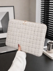 1pc Portable Computer Bag, Multi Size Notebook And Tablet Storage And Organizing Bag With Sequin Stripe Pattern, Fashionable Digital Storage Bag, Suitable For Outdoor Travel And Essential Travel Items - Multicolor - View 3