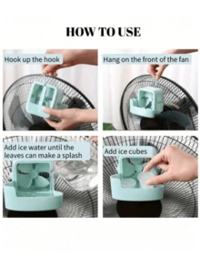 Hanging Fan Ice Cooling Box, 4 Ice Boxes Included. Portable Air Cooler Fan Accessory, Ice Wind Chiller For Standing Floor Fan Home Use. Home Standing Fan, Bedroom, Living Room, Dormitory, Summer Indoor Cooling - Multicolor - View 4