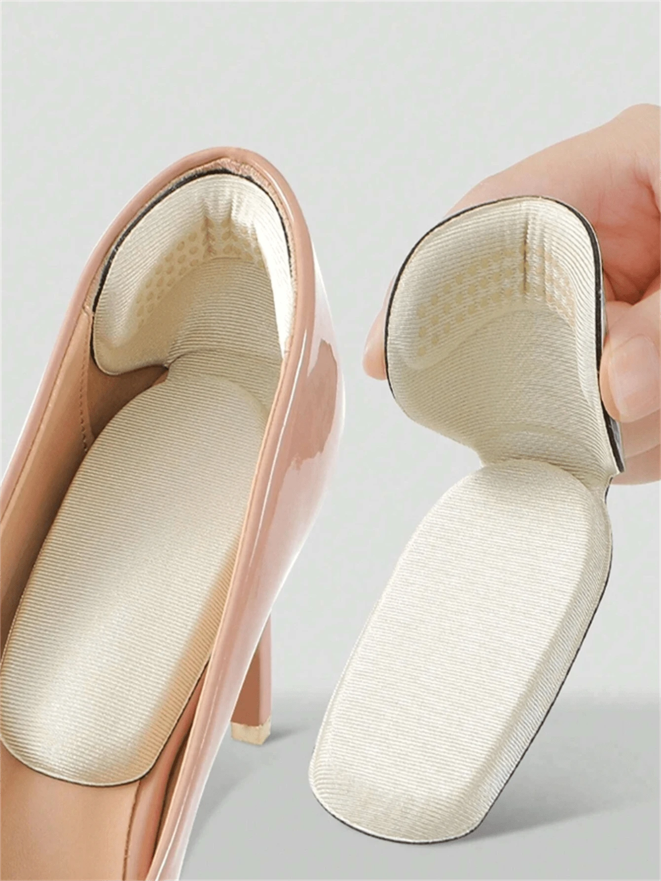 Shoe Heel Pads, Suitable For Stretchy Shoes, Can Closely Fit Large-Sized Shoes And Are Suitable For Wearing In Summer. Unisex - Multicolor - View 1