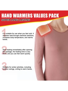 1pc Portable Comfortable Self-Heating Hand Warmer, Abdominal Heating Patch, Abdominal Warmth And Body Heating Patch - One Size Fits All - View 6