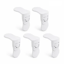5pcs Child Safety Locks, Corner Right Angle Locks Suitable For Cabinet Doors And Drawers, Multi-Functional Protective Locks For Infants And Toddlers, Prevent Baby Finger Pinching - 5pcs - View 10