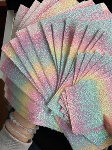 3pcs/Set - Thick Textured Perler Bead Ironing Paper, Rainbow Glitter Fabric Ironing Sheet, Heat-Resistant And Reusable, Suitable For DIY Perler Bead Art And Crafts - 3 Colors, 1 Set - View 2