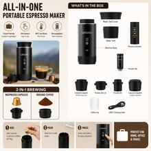 On-The-Go Self-Heating Coffee Maker, USB Rechargeable 2-In-1 Espresso Gadget For Busy Moms, Car & Daily Errands,Coffee Maker,Kitchen Essentials,Kitchen Appliance,Espresso,Coffee Capsule Storage Bag - Multicolor - View 9