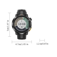 PANDA G9 多功能智慧手錶,矽膠錶帶,1.32 吋 AMOLED 高畫質螢幕,GPS 定位運動手錶,支援多國語言,多種運動功能,相容 iOS / Android 系統,2GB 記憶體,5ATM 防水適合游泳,可連接 TWS 耳機,藍牙通話,訊息通知,遠端音樂,遠端拍照 - 黑色 - 查看 3