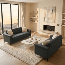 Modern 2 Seat Sofa Set Blue – 172 Cm - 深灰色三座 - 查看 2