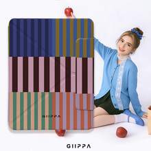 GIIPPA 1個彩色條紋Y型折疊磁吸平板保護殼，PU皮革外層配硬壓克力防彎曲背板，無筆槽，多角度支撐，自動休眠/喚醒，適合辦公與日常使用，相容於iPad Mini 6/7、Air 2/3/4/5/11/13" (M2/M3 2024-2025)、5/6/7/8/9/10/11代、Pro 10.5/11/12.9" (2017-2025)，Summer Obal Na，保護殼，11 A16 保護殼，保護套 - 多色2 - 查看 8