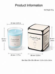 1pc/2pcs Scented Candle, 55g Glass Jar Home Fragrance Candle, Multiple Fragrance Options For Bedroom, Desk, Bathroom, Home Decor And Birthday Gift - A - View 7