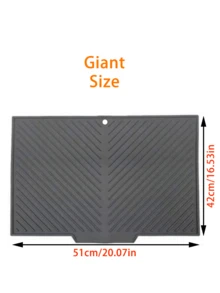 1 tấm lót thoát nước và làm khô, thảm silicon chống trượt cho nhà bếp có rãnh thoát nước, thảm chịu nhiệt, thảm bàn ăn, thảm bàn làm việc, thảm lót bồn rửa chén, thảm làm khô nhanh phù hợp cho nồi và chén đĩa, thảm bảo vệ mặt bàn bếp chịu lực cao. - Nhiều màu - Xem 13