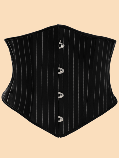 1pc Short Striped Waist Cincher, Women's Corset Waist Belt, Suitable For Party Wear