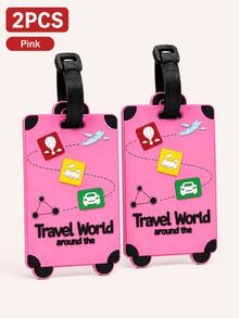 3D Silicone Luggage Tag Card, Waterproof Travel Identification Bag Tag For Backpackers, Suitable For Airport Checked Luggage, Boarding, Vacation, Cruise, Identity Information Card, Can Hold Address Information Slip, Airplane Travel Accessory - Multicolor - View 21