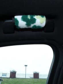 柔軟蓬鬆花卉圖案汽車車頂拉手套,通用款防滑車頂拉手保護套,可愛毛絨汽車內飾裝飾配件 - 車頂把手 - 查看 17