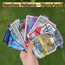 5pcs/50pcs Random Style Mixed Storage Bags, Sealed Candy Bags, Candy Packaging Sealed Bags, Resealable Bags, 3D Polyester Film Bags, Vanilla Bags, Holiday Gift Bags - Multicolor - View 10