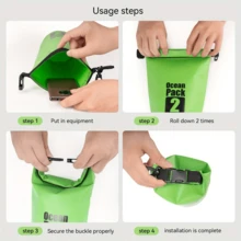 Unisex High-Quality Dry Bag, Roll-Top Lightweight Waterproof Storage Bag, Suitable For Travel, Swimming, Boating, Kayaking, Camping And Beach Activities - Multicolor - View 7