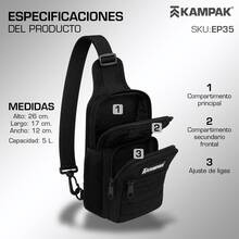 Pechera Kampak Ep35 Mochila Táctica Cruzada Urbana Multiusos - Negro - Ver 3