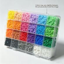 12000顆/包 2.6mm/0.1in 熔融小孔珠，彩色馬蹄形珠子套組－適合DIY珠寶製作、編髮、項鍊、耳環與裝飾－大批量塑膠工藝穿孔珠，適用於小型商業用途 - 多色1 - 查看 1