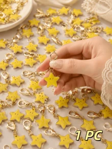 1/10/20/30pcs Smiling Face Star Shaped Keychains, Bulk Party Favors Mini Pendants, Birthday Holiday Event Universal Small Gifts, Creative Decorative Charms, Suitable For Colleagues Friends Back To School Celebration - Multicolor - View 14