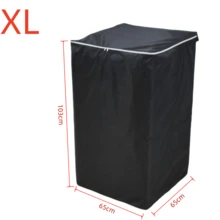 Top-Loading Washing Machine Cover, Durable Oxford Fabric Material, Suitable For Most Top-Loading Washing Machines, Applicable For Indoor And Outdoor Environments, Balcony, Bathroom And Other Places, Outdoor Dedicated Home Appliance Protective Cover - Black - View 6