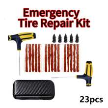 23pcs Car Tire Repair Kit, Emergency Tire Patch Tool Set, Suitable For Car/Motorcycle/Electric Vehicle Vacuum Tire Repair, Puncture Emergency Tire Strip Glue Repair Tool - Multicolor - View 9