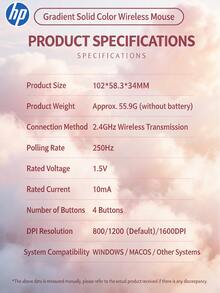HP Wireless Silent Mouse, Ergonomic Right-Handed Design, 2.4GHz Reliable Connection, Suitable For Desktop And Laptop - View 12