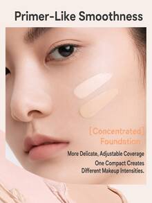 NOVO Foundation stick dengan daya tutup tinggi dan hasil akhir matte yang mengontrol minyak, tahan lama, tidak masuk ke dalam garis-garis halus, mudah dibaurkan untuk tampilan alami, seperti 'tanpa riasan', dan mencerahkan kulit wajah. - 02#warna kulit terang - View 2