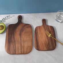 2pcs/1pc Rosewood Cheese Board With Handle, Cheese Cutting Board, Chopping Board, Bread Board, Fruit Board - Brown - View 3