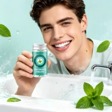 1 Botol (40 Tablet) Tablet Pasta Gigi ADJANISS, Mengandung Hidroksiapatit dan Xylitol, Membersihkan Gigi dengan Lembut Tanpa Menyebabkan Sensitivitas, Mendorong Remineralisasi, Pembersihan Mendalam, Nafas Segar, Cocok untuk Semua Orang Dewasa, Ukuran Praktis untuk Bepergian - Mint - View 11