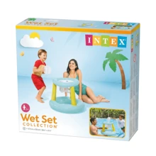 Cesta de Basquete Flutuante Inflável Para Piscina Com Bola Intex 58504 - Multicolorido - Visão 6