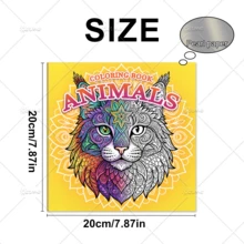 Sách tô màu Calmness Patterns cho người lớn và trẻ em, các trang vẽ mandala động vật phong cách Boho giúp giảm căng thẳng, nét đậm dễ tô, bao gồm các họa tiết và mandala dễ thương thoải mái, quà tặng Ngày của Mẹ, đồ dùng tựu trường - Họa tiết mandala động vật - Xem 5