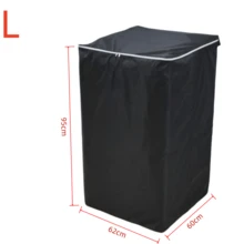 Top-Loading Washing Machine Cover, Durable Oxford Fabric Material, Suitable For Most Top-Loading Washing Machines, Applicable For Indoor And Outdoor Environments, Balcony, Bathroom And Other Places, Outdoor Dedicated Home Appliance Protective Cover - Black - View 5