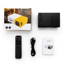Nuevo Proyector LED Portátil Mini YG300 para el Hogar, Soporta Rotación de 180° y Corrección de Keystone, Altavoz Integrado; Compatible con USB, Teléfono, Computadora, TV, Soporta Espejo de Pantalla de Teléfono por Cable, Compacto y Fácil de Transportar - Versión de alta gama en color negro - Ver 5