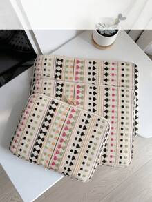 1pc Portable Laptop Bag, Multi-Size Laptop And Tablet Organizer, Polka Dot & Stripe Pattern, Fashionable Digital Storage Bag, Suitable For Outdoor Use And Travel Essentials - Multicolor - View 9