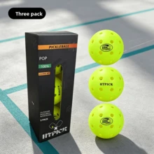 HTPICK A Box Of 3/6 Pickleballs, Made Of TPE Material, With USAPA Certification, Green Color, Crack-Resistant And Integrally Molded. It Is Very Suitable For Indoor And Outdoor Use, And Compatible With All Pickleball Paddles And Courts. - Multicolor - View 3