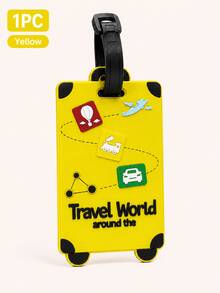 3D Silicone Luggage Tag Card, Waterproof Travel Identification Bag Tag For Backpackers, Suitable For Airport Checked Luggage, Boarding, Vacation, Cruise, Identity Information Card, Can Hold Address Information Slip, Airplane Travel Accessory - Multicolor - View 12