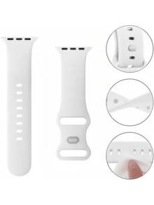 3件組中性時尚蘋果矽膠錶帶，相容 38/40/41/42/44/45/49mm Ultra/SE/8/7/6/5/4/3/2/1 - 彩色 - 查看 4