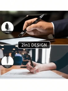 12pcs Retractable Ballpoint Pen Set, Dopamine Orange Large Capacity Neutral Pens, Black Ink, Comfortable Grip, Quick Drying, Smooth Writing, Screen Touch Compatibility (2-In-1 Design), Perfect For Note-Taking And Writing, Ideal Office And School Supplies, Birthday, Christmas, Halloween, Valentine's Day, New Year, Friend Gifts And Easter Gifts - 12 Pcs (Orange) - View 2