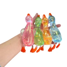 1pc Maltose Duck - Cute Soft Slow Rebound Teddy Squeeze Stress Relief Ball, Stress Relief Toys, Squeeze Toys, Stress Relief Gadget, Creative Stress Ball, Party Bag Fillers Toys, Girls Toys, Fidget Toys, Birthday Gift, Children Toys - Multicolor - View 1