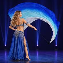 1Sets Multi-Color Dance Silk Veil Poi, Suitable For Party Tap Dance, Belly Dance Performance, Dance Props - Multicolor - View 1