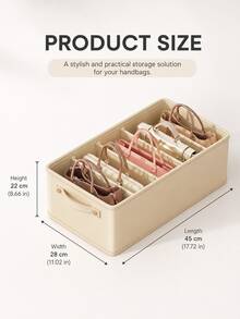 1pc Foldable Multi-Compartment Handbag Storage Organizer, Space-Saving Closet And Bedroom Clothing Organizer, Suitable For Handbags, Backpacks, Shoulder Bags, Wallets And Accessories, Perfect For Home, Dorm, Back To School And Holiday Storage - Multicolor - View 8