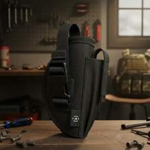 Universal Tactical Pistol Holster + Magazine Pouch - Black - View 5