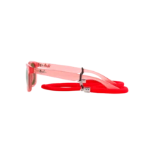 Ray Ban Ray-Ban Junior New Wayfarer RJ9052S 7145A8 47mm Opal Red / Orange Mirror - Red - View 7