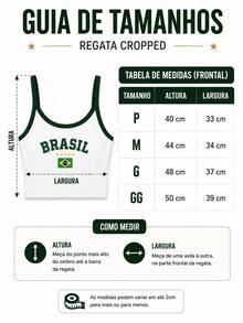 Regata Cropped Feminina Brasil Bordada Y2K Rio de Janeiro - Azul Escuro - Visão 7