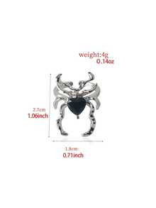 3pcs Silver Dark-Style Spider-Shaped Open Ring Set, Gothic Wedding Accessory, Halloween Decoration, Birthday Gift, Suitable For Gifting. - Multicolor - View 9