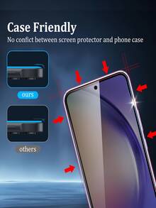 5IN1 3Pcs Privacy Anti Peeping Screen Protector Tempered Glass Film Compatible With Samsung Galaxy S26 S25 S24 S23 S22 S21 Compatible With Xiaomi 17T 15T Compatible With Redmi Note 14 13 And More Models With 2pcs Carbon Fiber Protective Back Film - Black - View 9